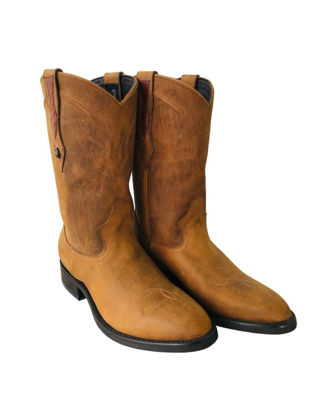 Montana Mens Tan Brown Leather Cowboy Western Boots US 8 MX 27EE
